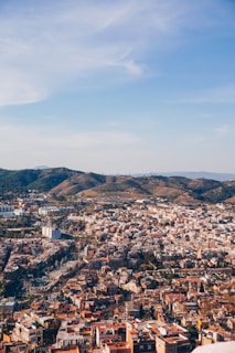 An aerial view of a vibrant Coimbatore neighborhood showcasing the blend of tradition and progress.