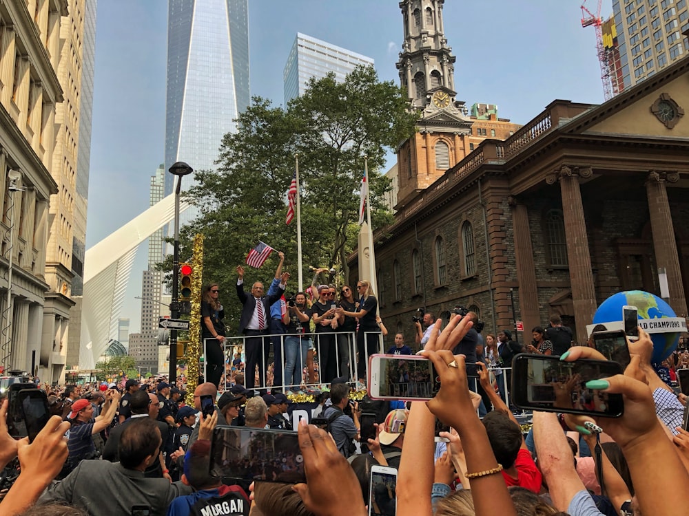 crowd in a political rally