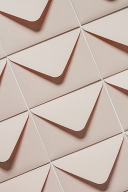 a close up of a wall made of paper