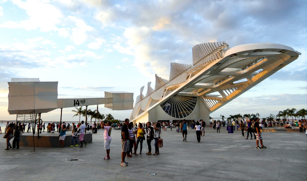 people gathering near outdoor during daytime