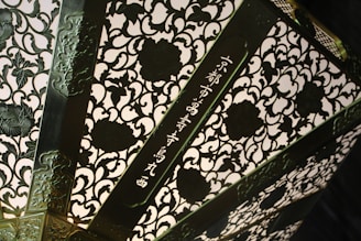 black-and-white floral plates