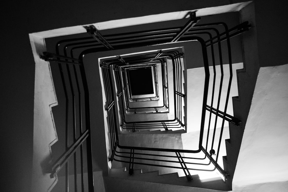 staircase during nighttime