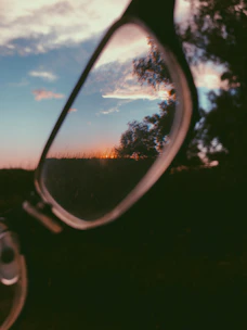 black framed eyeglasses