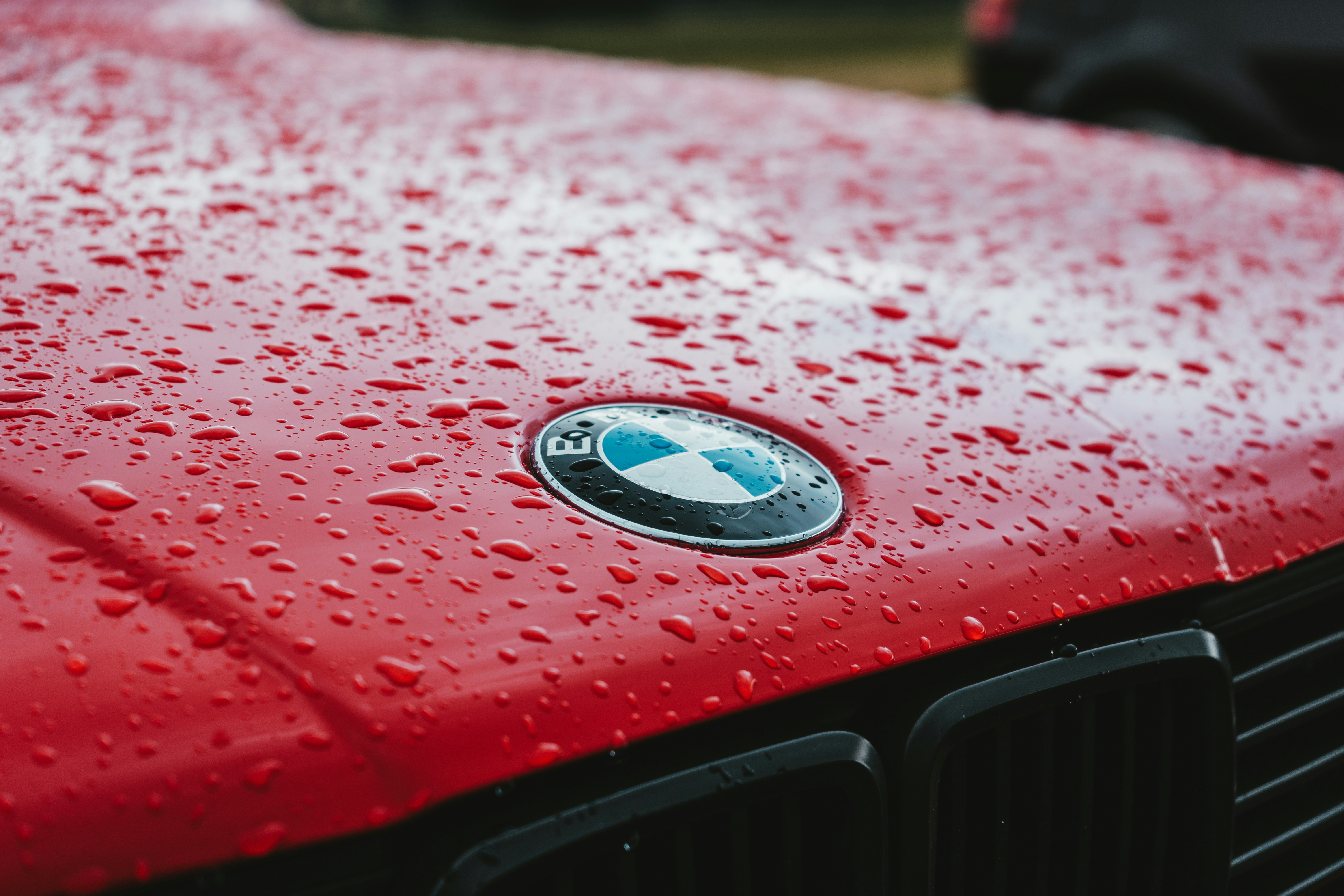 red BMW car