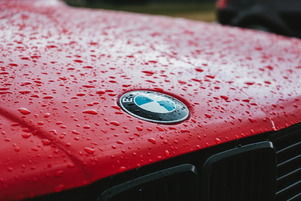 red BMW car