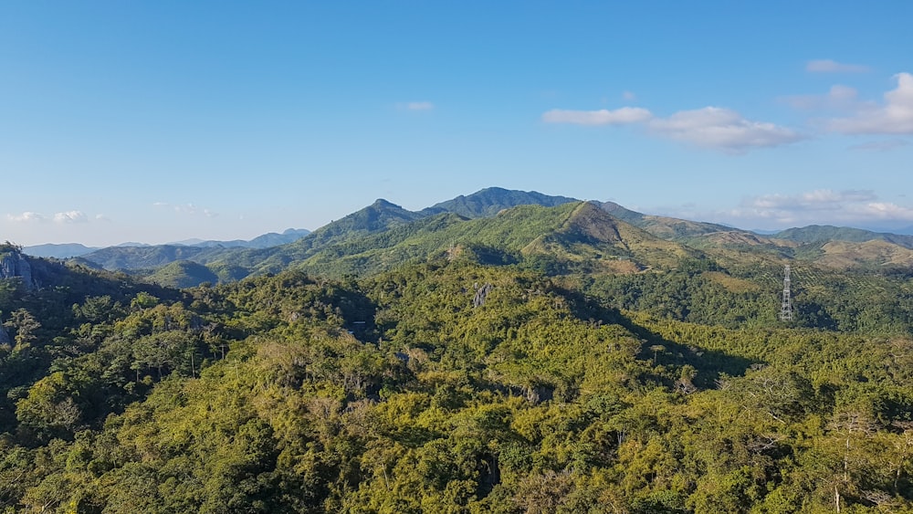 birds eye photography of mountain