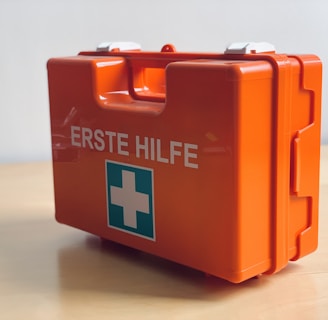 orange Erste Hilfe med kit