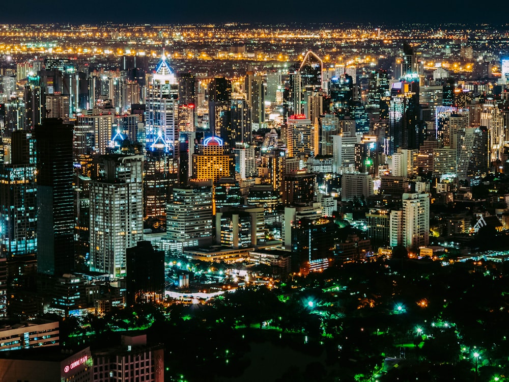 Blick auf die Skyline der Stadt