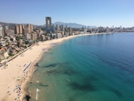 aerial view of seashore