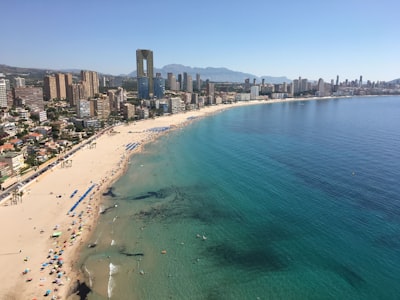 aerial view of seashore