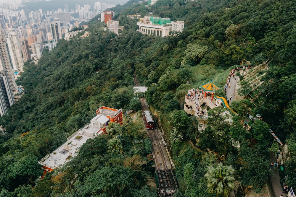 aerial photography of green mountain