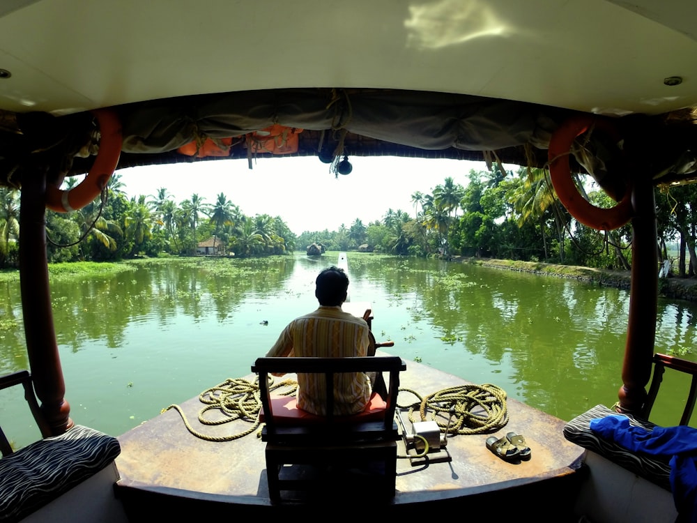 man on boat