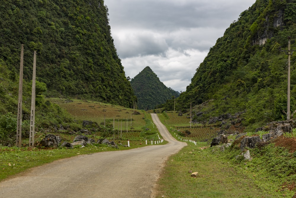 road near hills