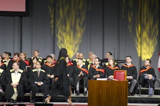 graduate walking on stage