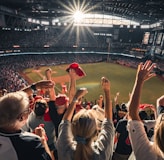 people watching baseball