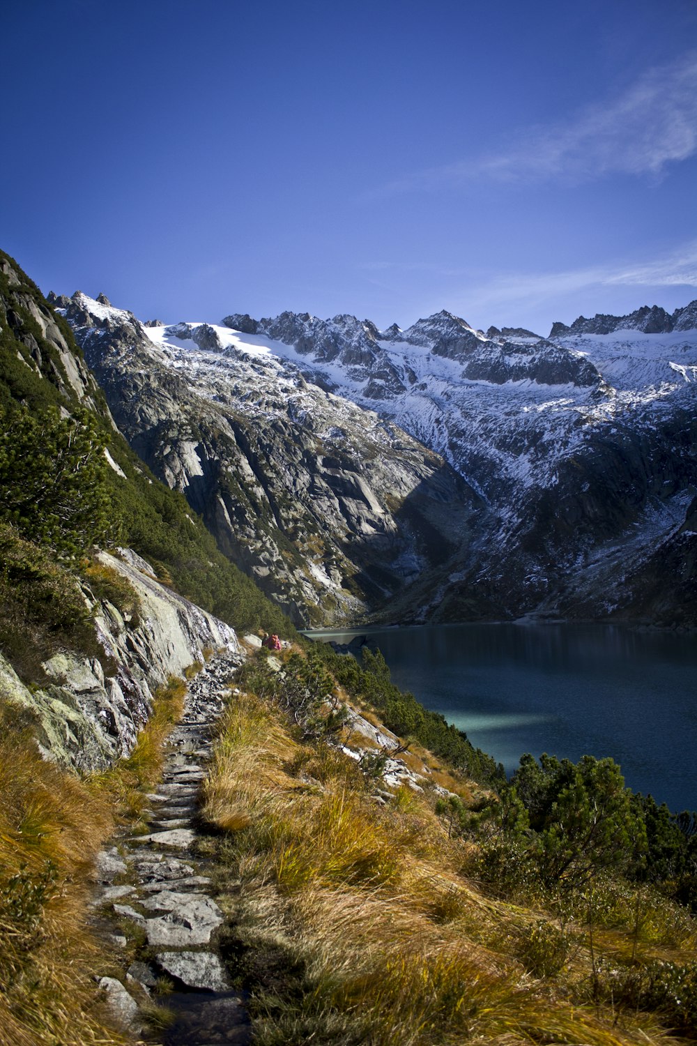 calm water near mountain