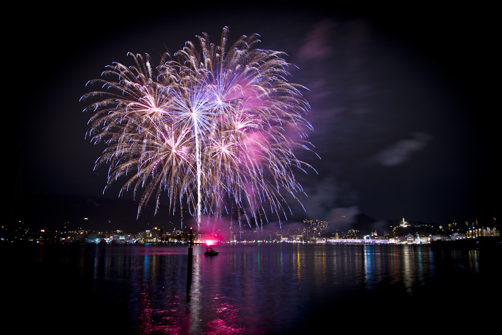 pink firework display