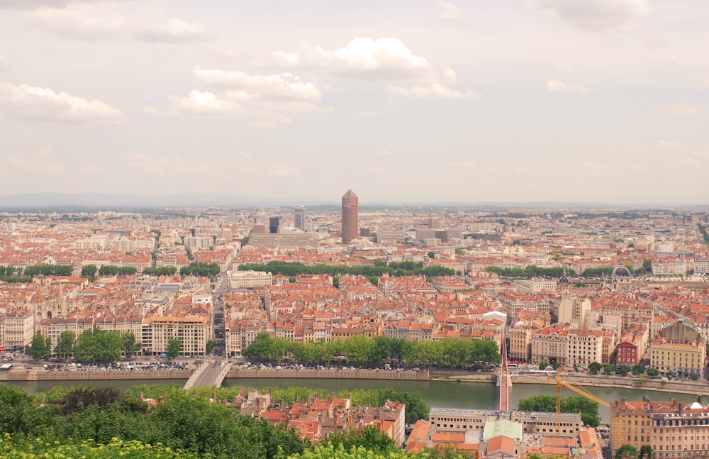 aerial view of city