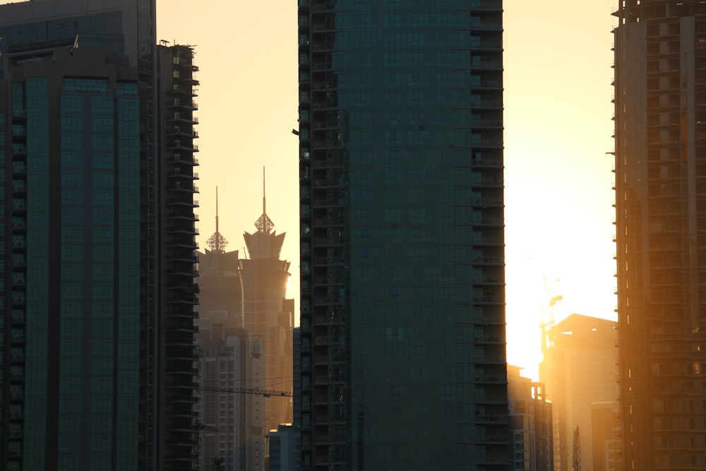 grey high rise buildings