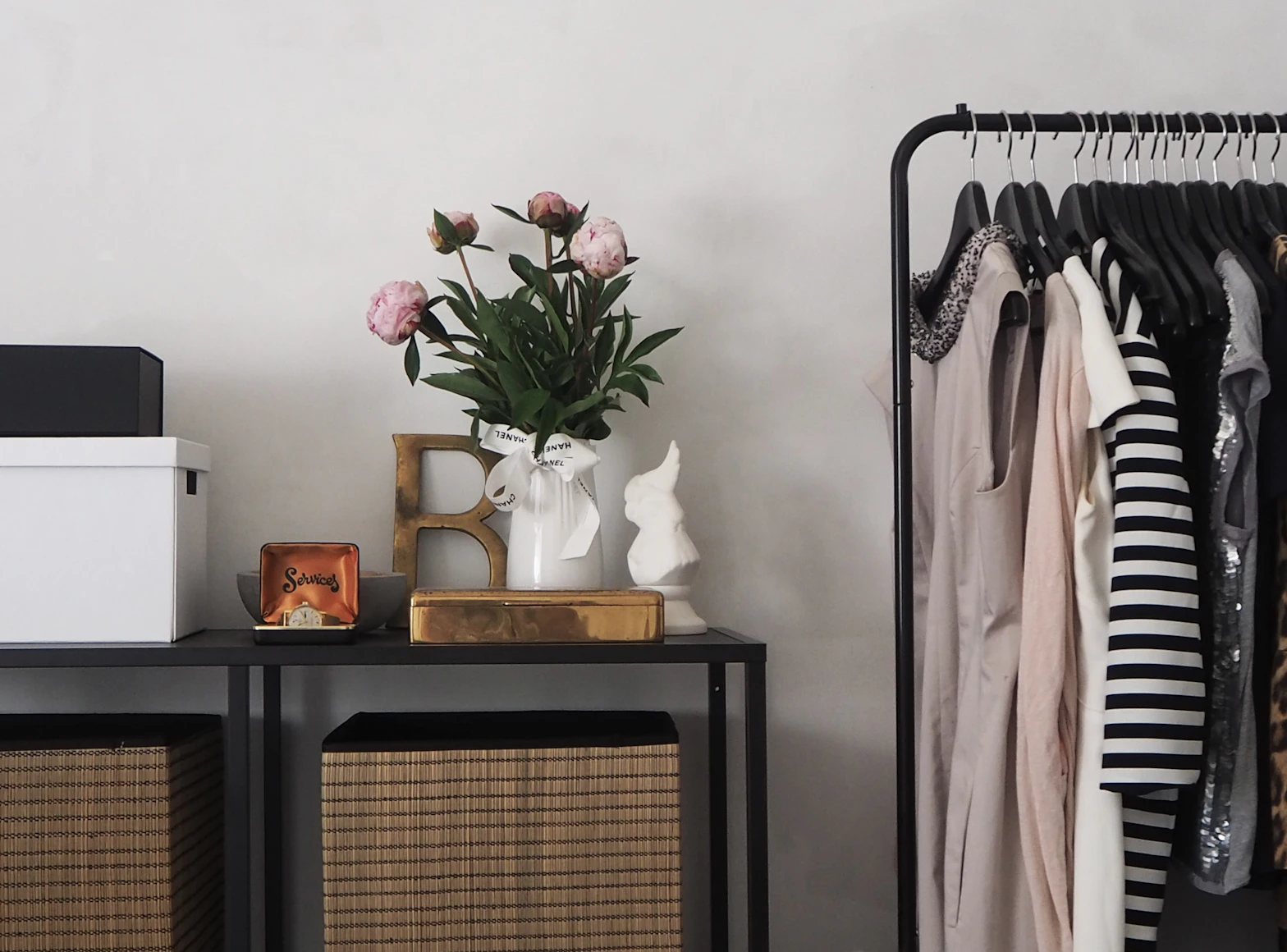 Iron Clothing Rack in Stylish Organized Bedroom 2026
