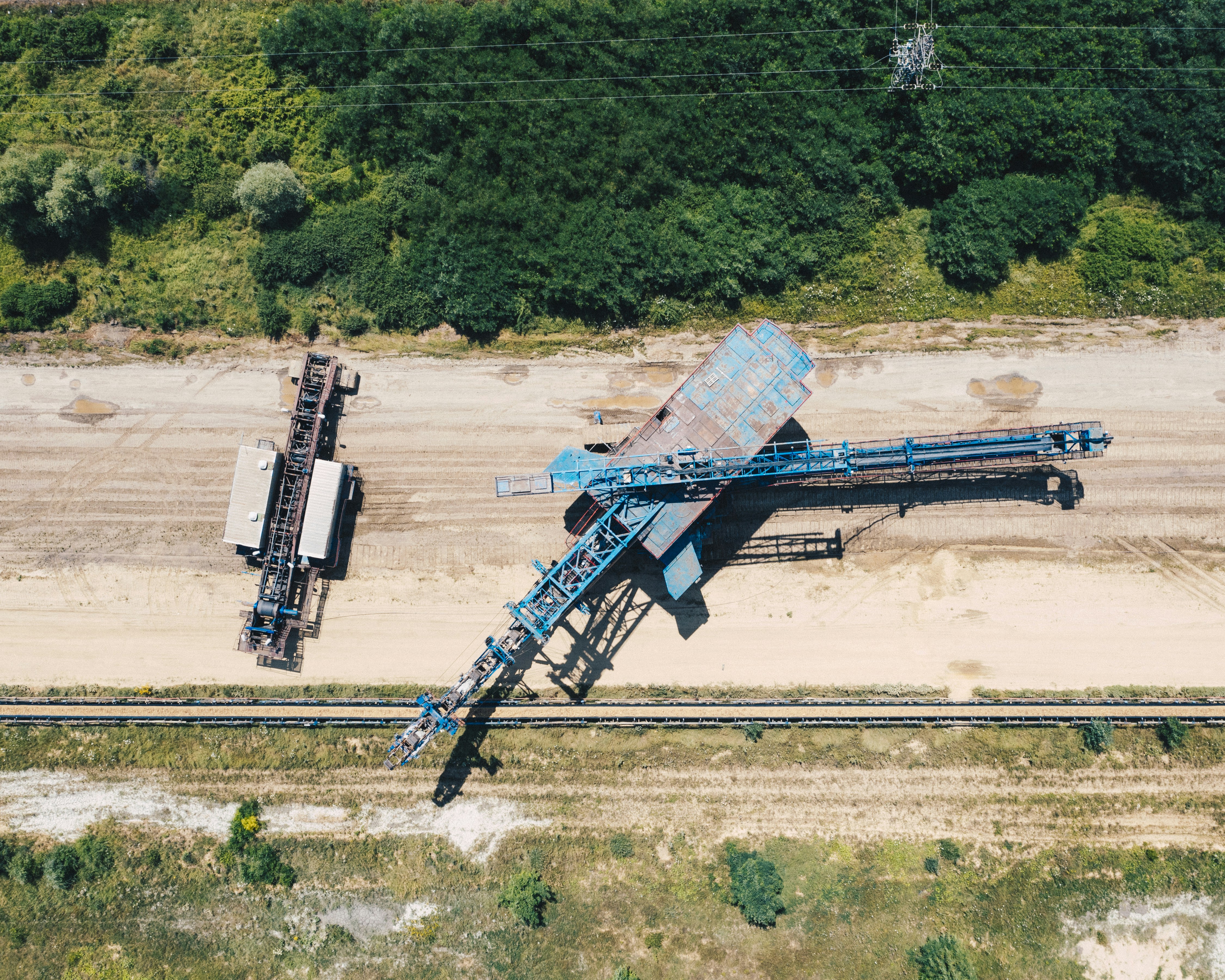 Blue industrial machine