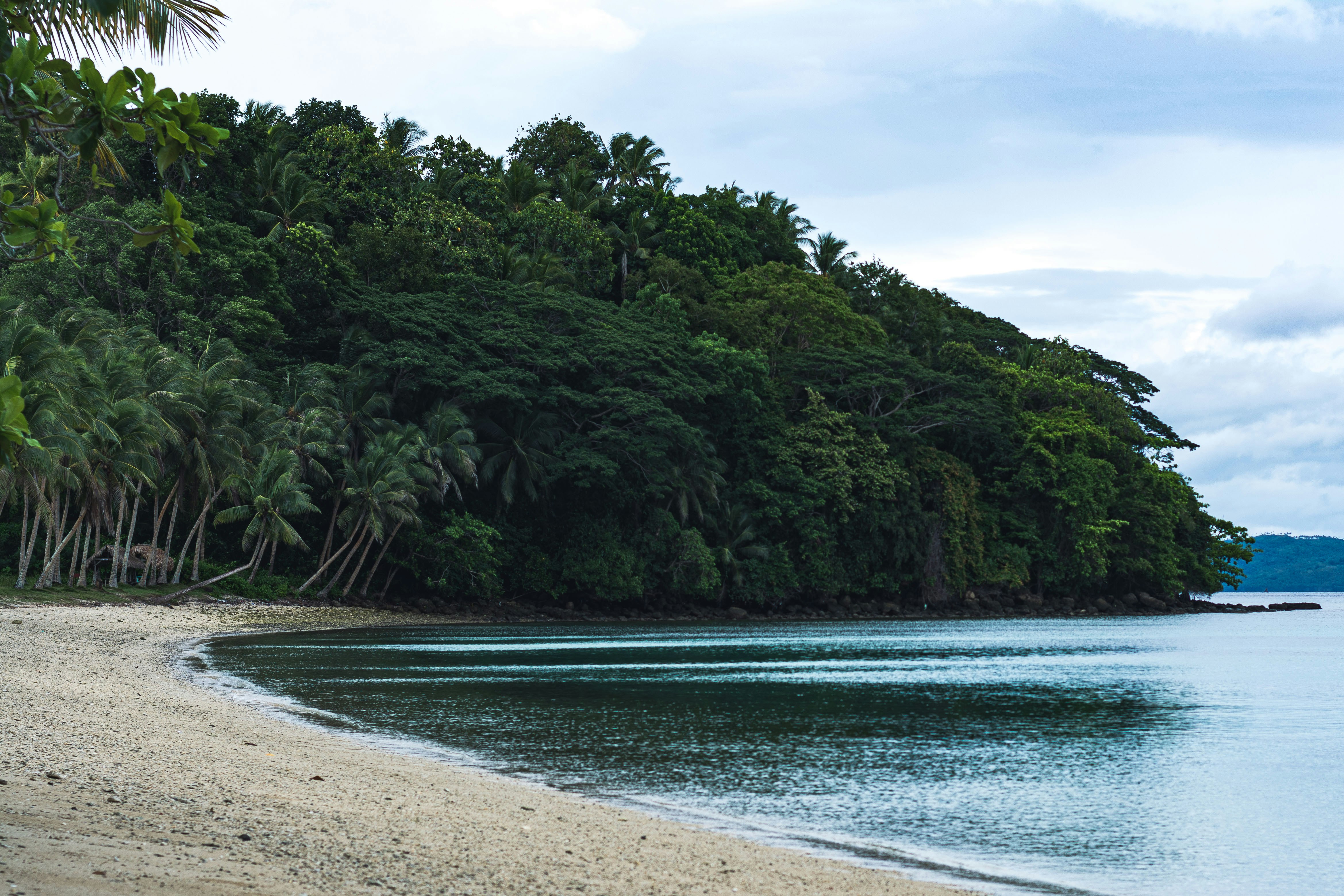 Tanna Island, Vanuatu - calm beach and gloomy weather