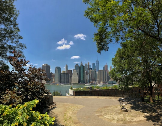 body of water across city building in Brooklyn Bridge Park United States