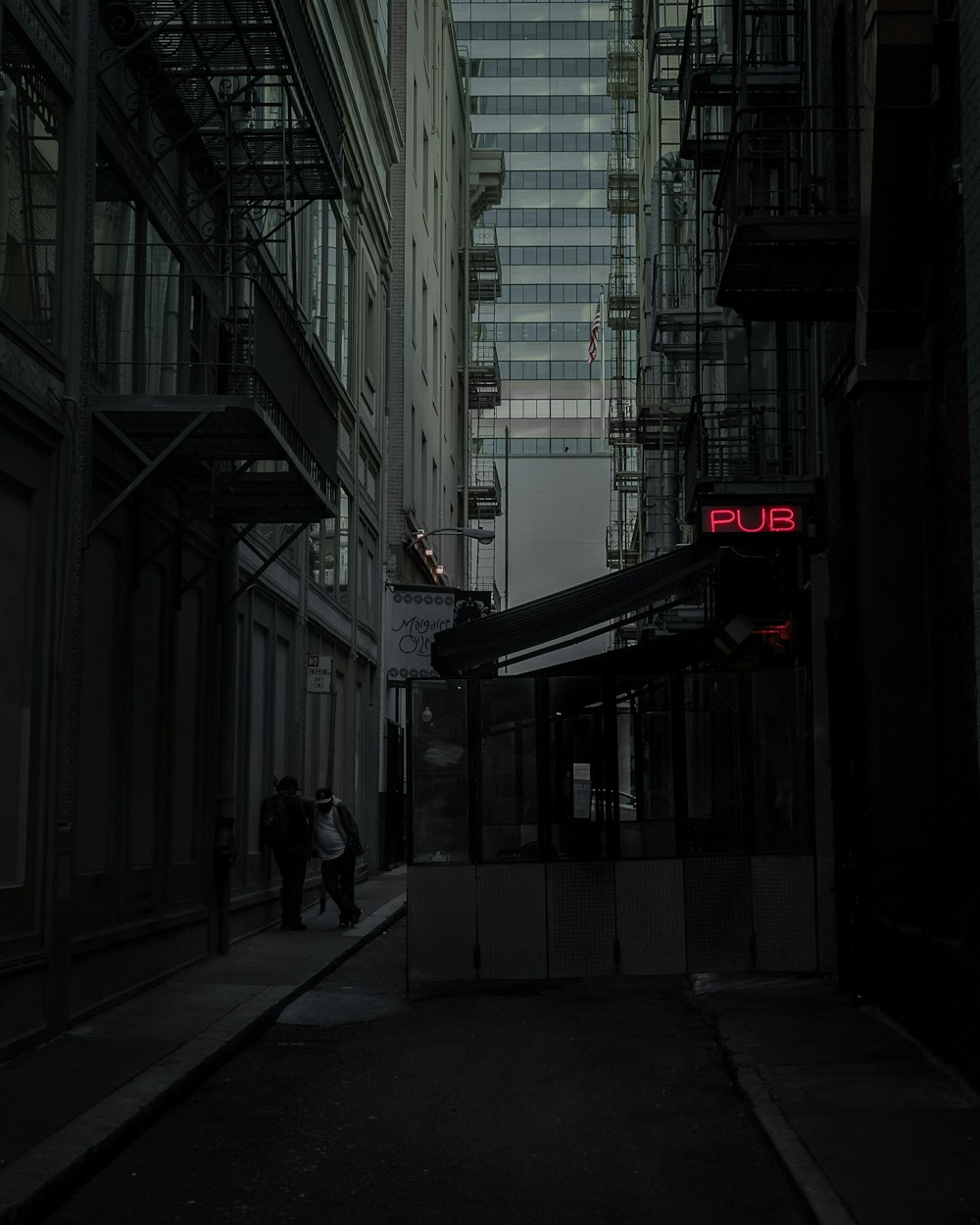 people standing near building