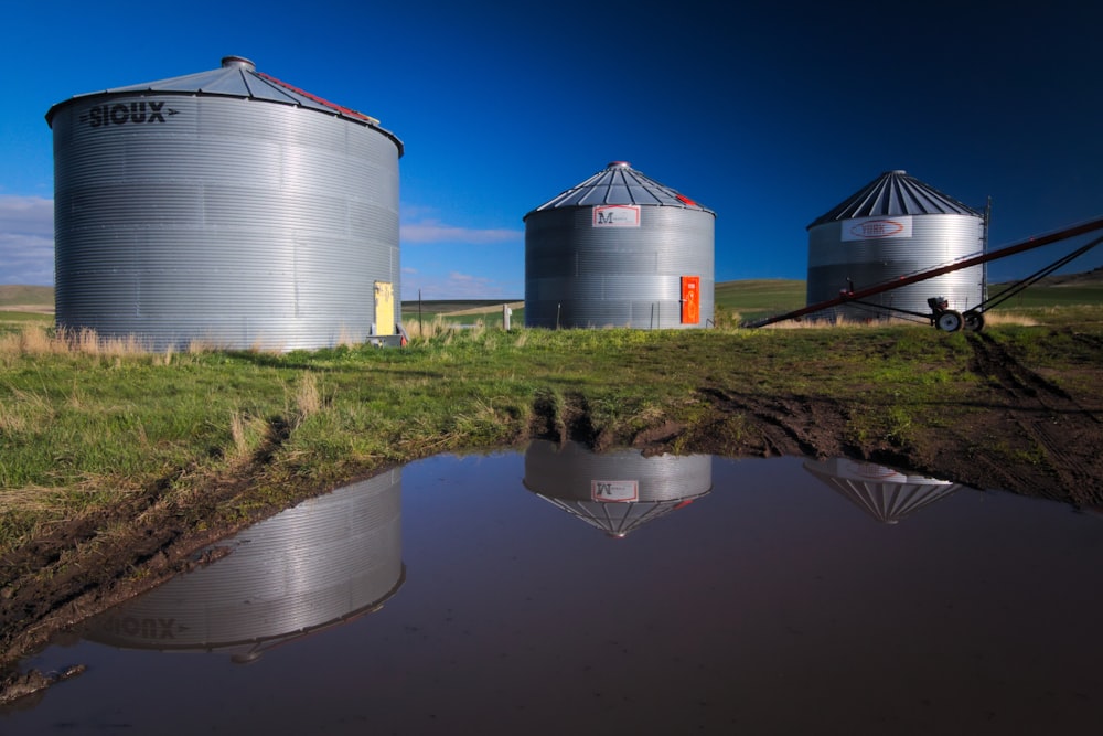 gray metal tanks