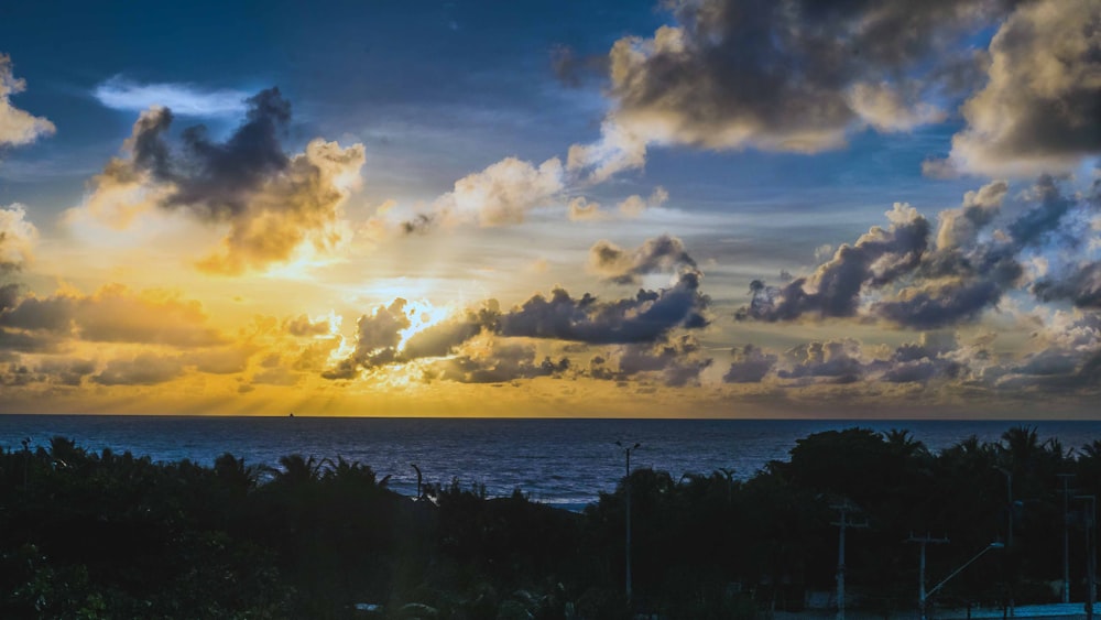 ocean view during sunset