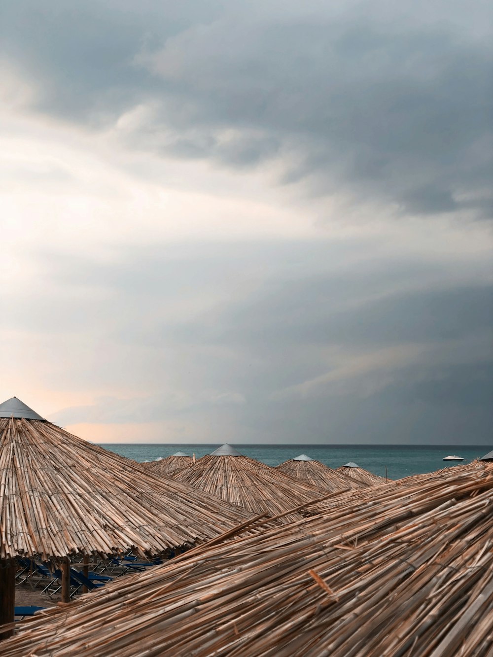 brown huts