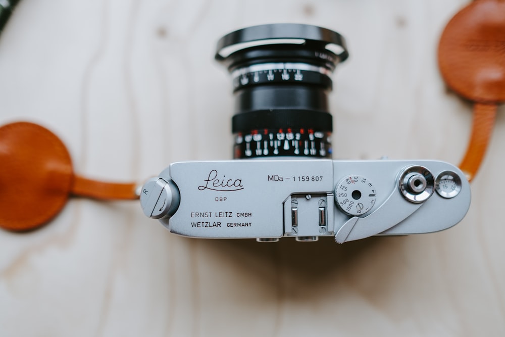 gray Leica camera