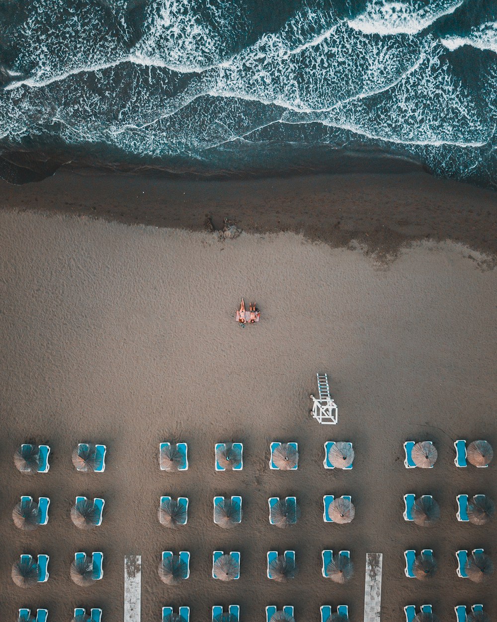 aerial view of seashore