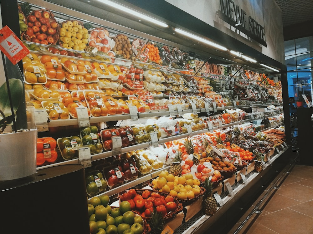fruit display in groceries