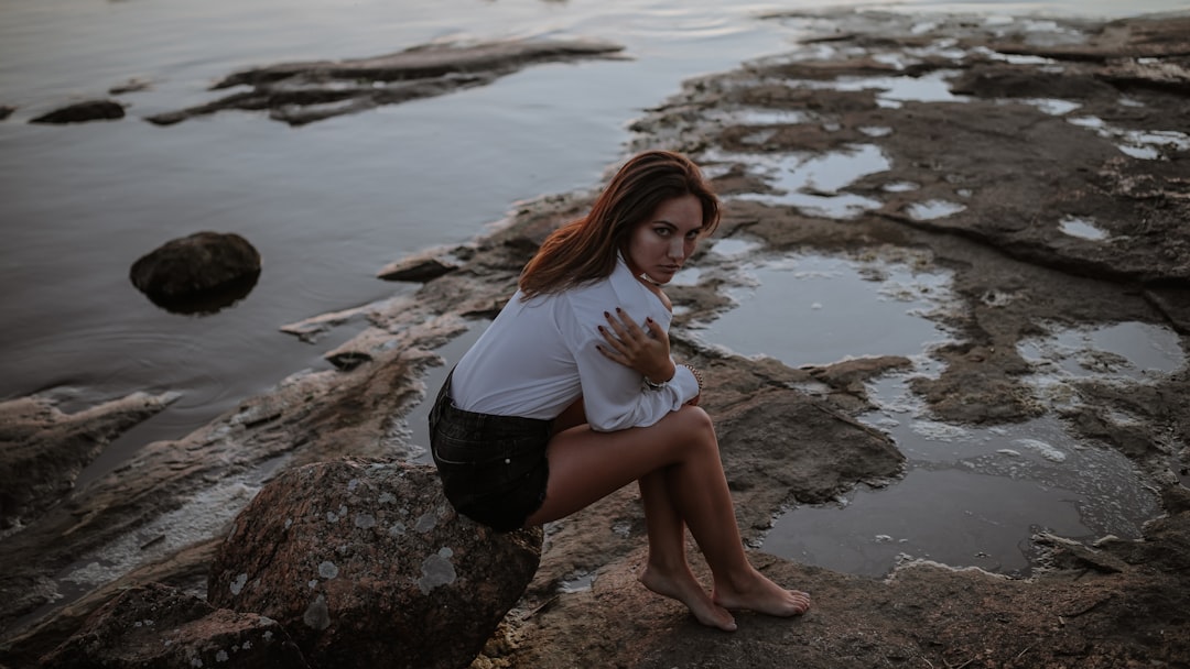 woman near beach