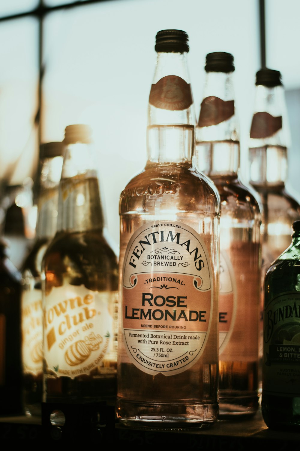 Fentimans rose lemonade bottle