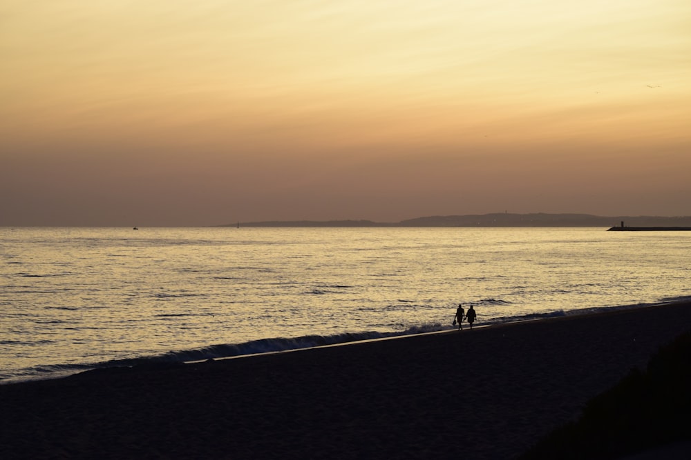 silhouette photography of ocean