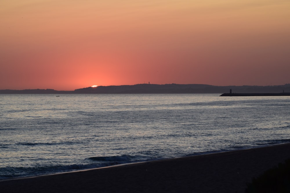 seashore sunset scenery