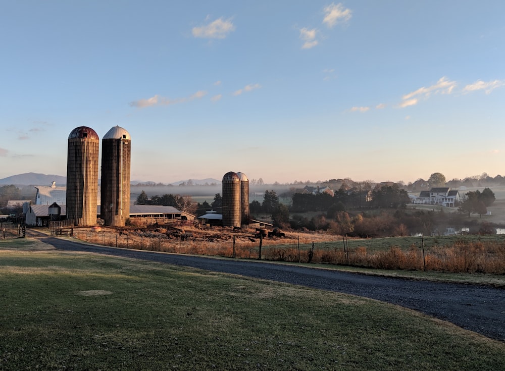 concrete buildings under clear blue sky