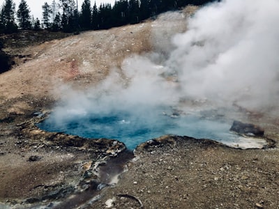 view of hot spring at the park hot spring google meet background