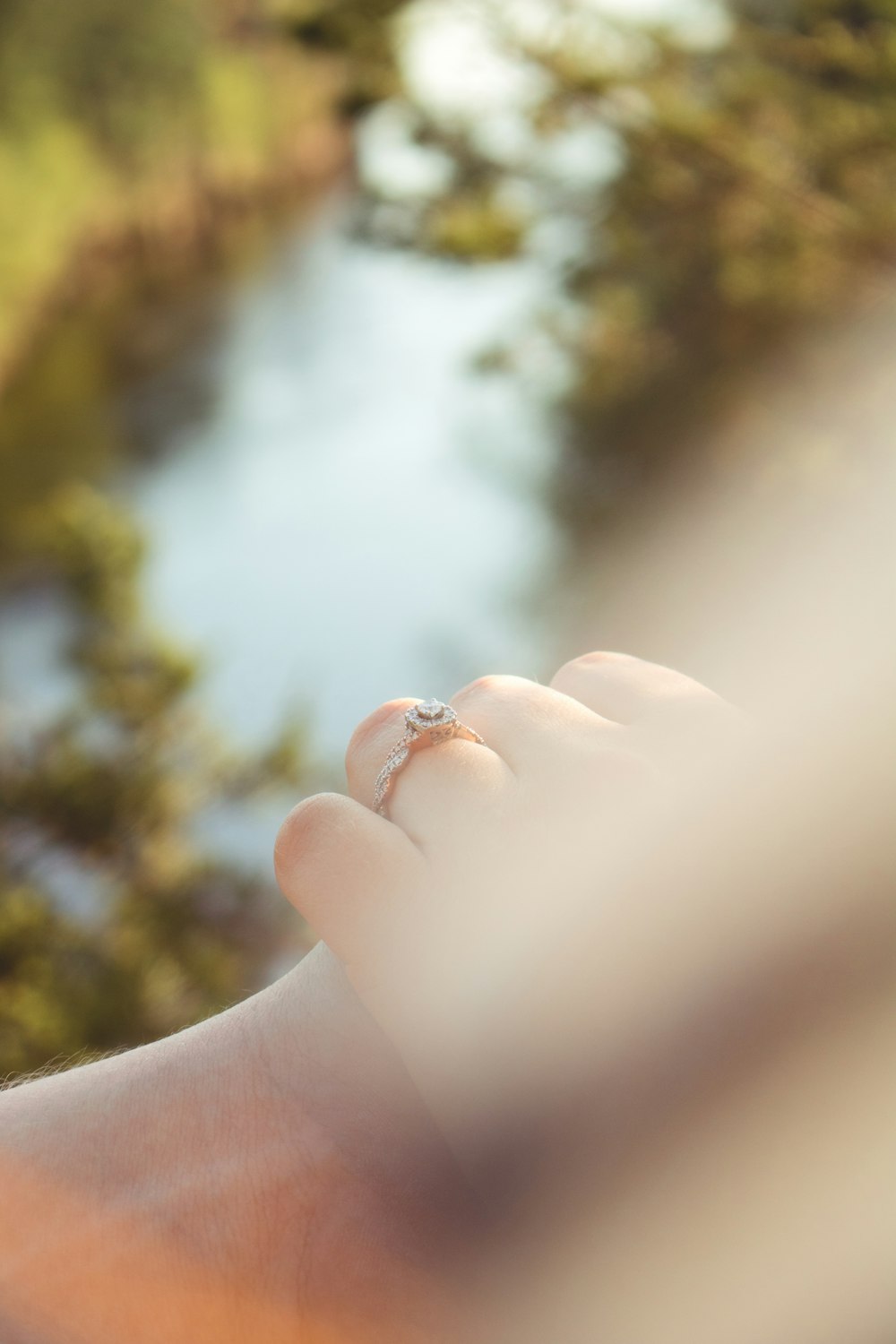 gold-colored ring