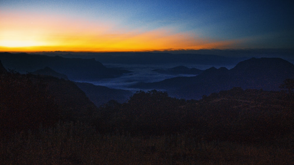 mountains during golden hour