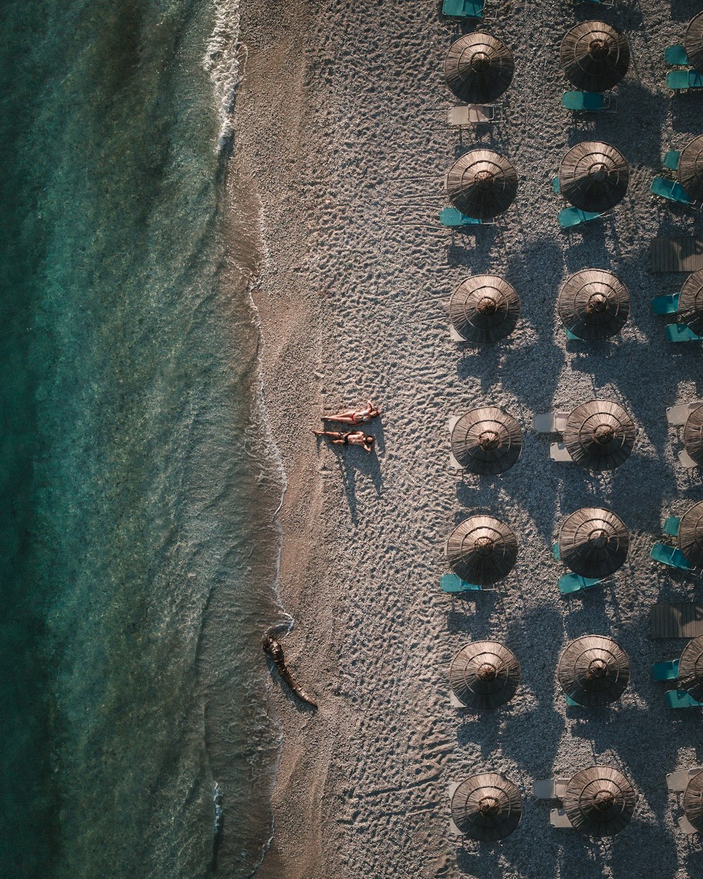 top view of seashore