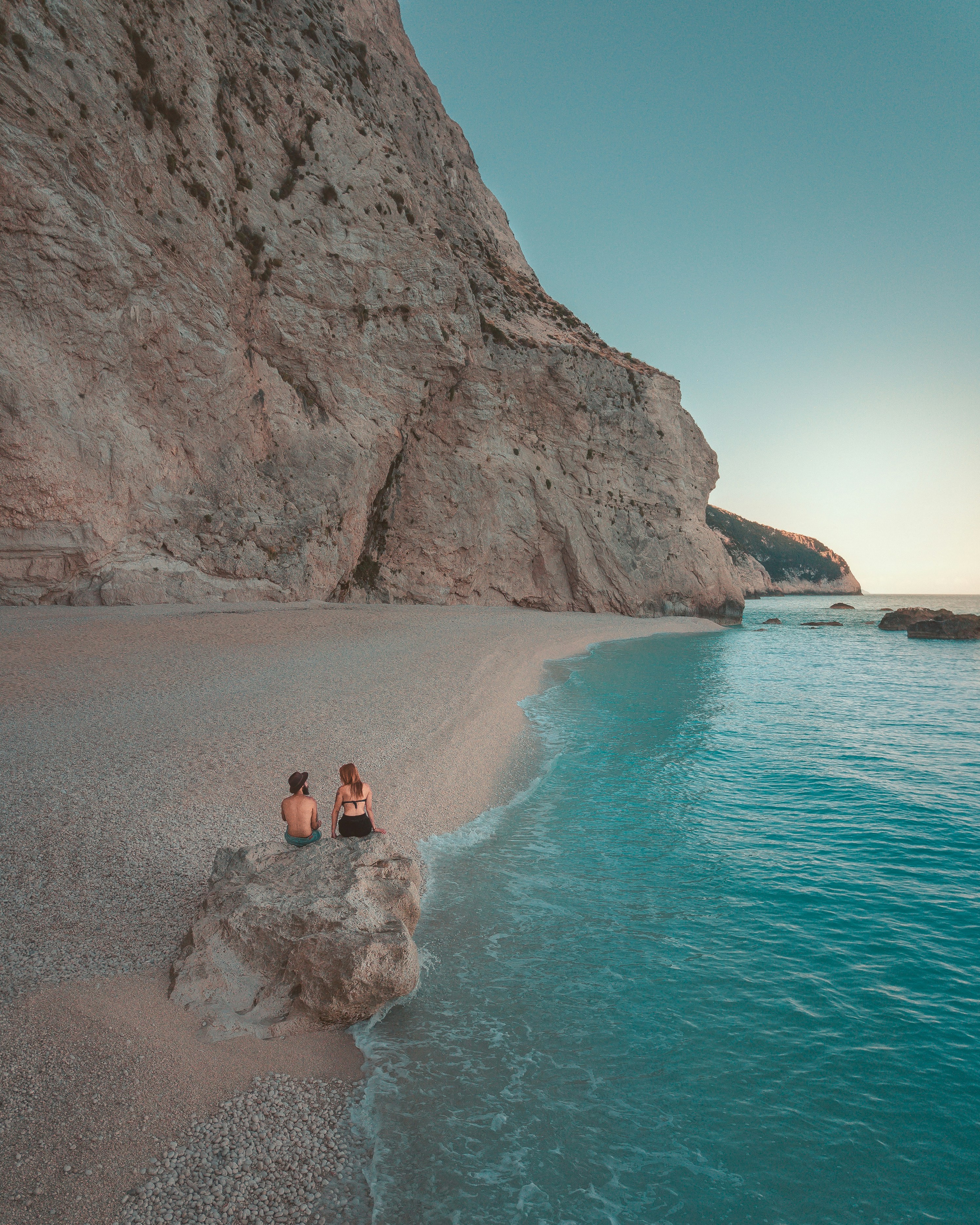two women on seashore