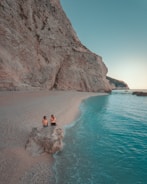 two women on seashore