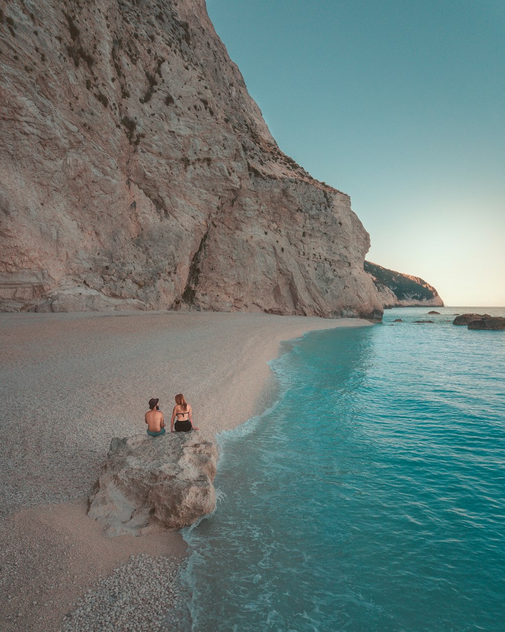 two women on seashore