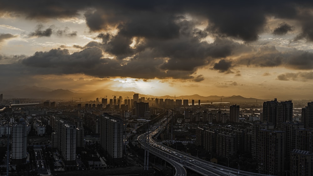 high-angle photo of cityscape