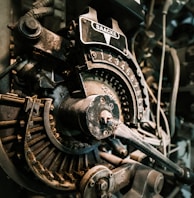 closeup photo of gray engine