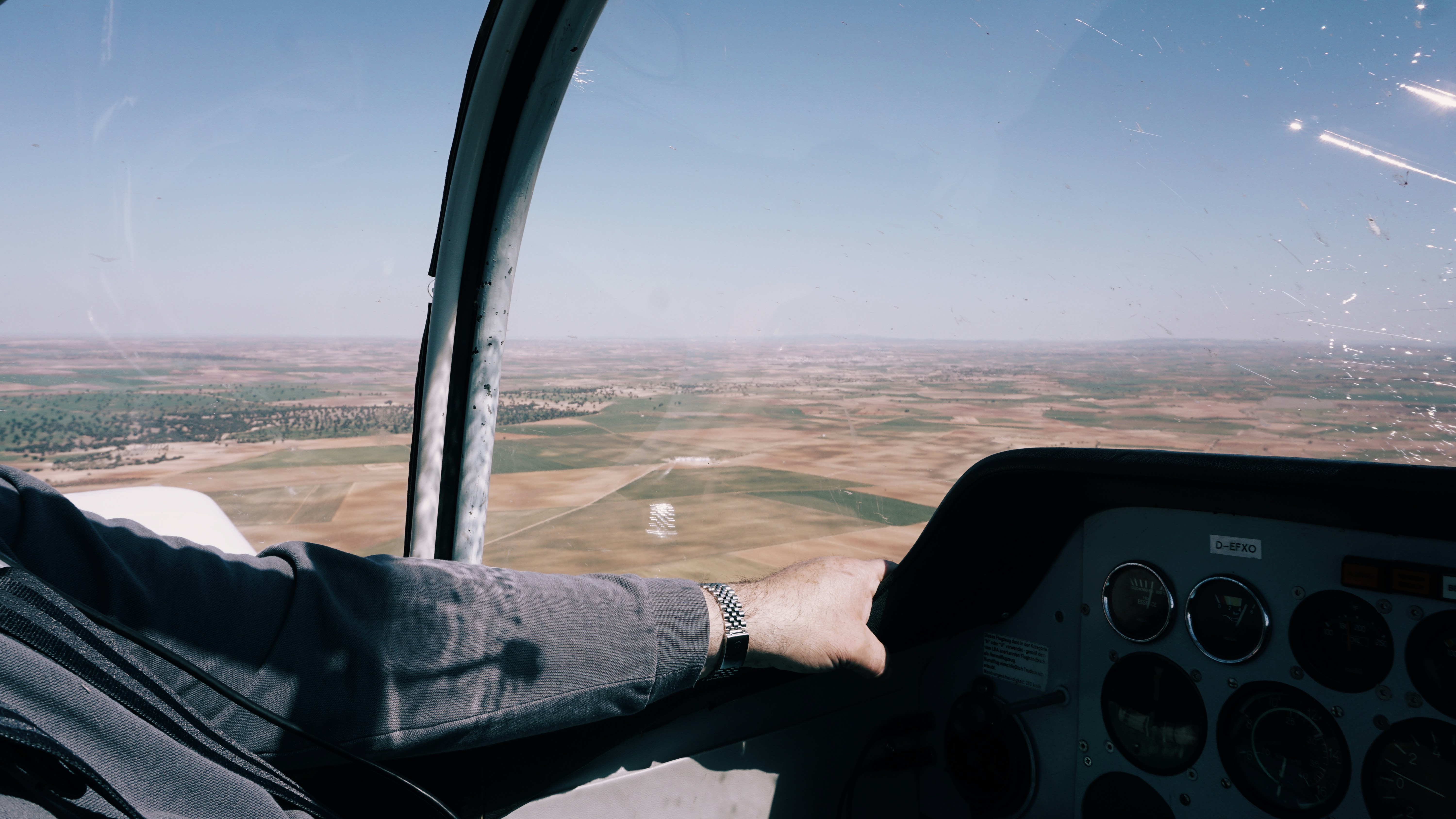 Flying over La Mancha (Spain)