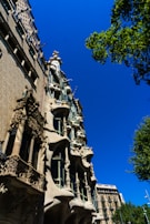 A striking facade of a building that blends architecture with nature.